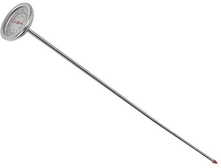 Toddmomy Kompost Bodenthermometer Edelstahl Mit 50cm Langer Sonde Gartenthermometer Für Garten Und Gewächshaus Schnelle Temperaturmessung Bodenwerkzeug