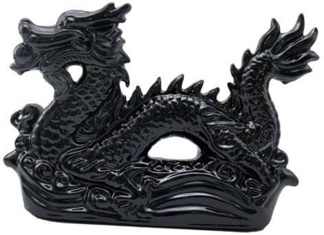 Holibanna Keramik Drachenstatue Tierdekor Drachenskulptur Schrankstatue Innenbereich Dekoration Schreibtischdekor Ornament Handwerkliche Figur