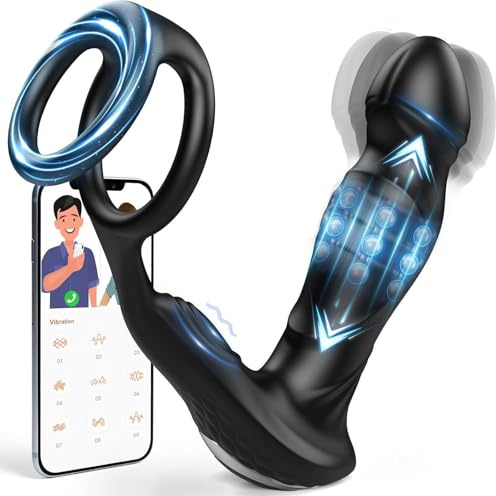 Analplug Für Männer Mit 9 Modi Vibrator Penisring Dildo Funktion Sexspielzeug Zur Prostata Und Hodenstimulation Hochwertiges Sex Spielzeug Für Die Männer Mit App Steuerung LZYLWC