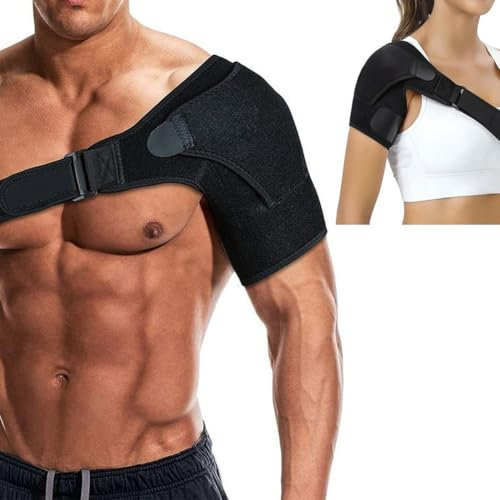 RIDEONMOP Cinta para el Hombro, Cabestrillo para el Manguito rotador para aliviar el Dolor, Manga de compresión para prevenir distensiones y luxaciones, se Adapta al Brazo Izquierdo y Derecho.