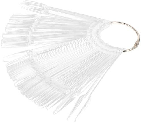 BAZEITFLOW Présentoir Ongles Plastique Portable pour Manucure 100 Pièces Bâtonnets de Présentation des Couleurs de Vernis à Ongles pour Salons de Beauté