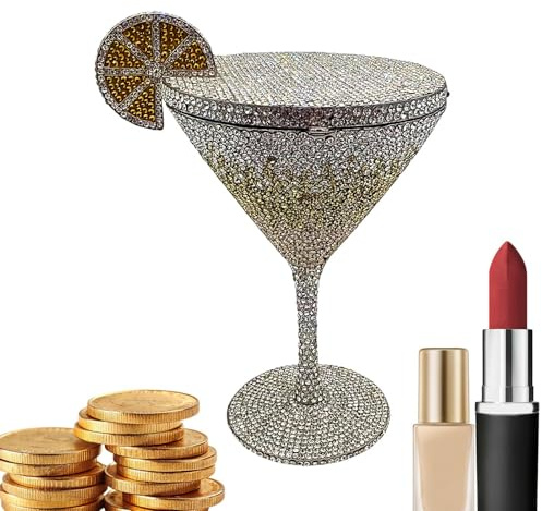 Generico Borsecchi pour femme | Forme tasse à cocktails, sac de soirée, mariage, fête, anniversaire, modèle tendance pour les amateurs d'événements en soirée et occasions spéciales, B,