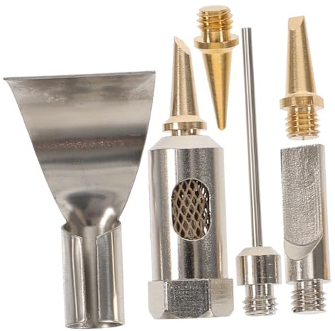 jojofuny Fer à Souder au Butane sans Fil, Stylo Portable, 1 Set de Pointes de Remplacement en Métal, Usage Maison, Léger, Argenté
