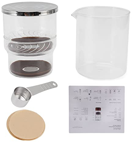 Baxnore Premium Coffee Tea Maker Dripper 300ml with Speed Control High Borosilicate Glass Iced Coffee Brewer Cold Brew Maker for Home Office Cafe Use
