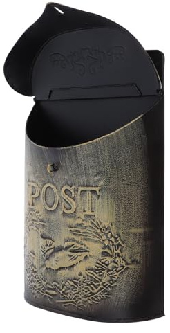 OUNONA Cassetta Postale Decorativa e Funzionale in Ferro Stile Vintage Retro da Parete per Esterno, per Comunità e Istituzioni