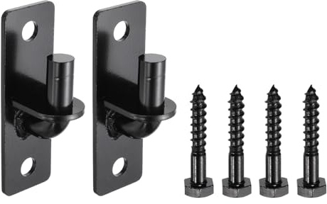 sourcing map 2Pcs Gate Hinges, 4.7 x 1.5 Wall Mount Gate Hinge Heavy Duty Non-Welding Chain Link Fence Hinge Fit 5/8'' Pin with Screws for Farm Garden Fence Metal Door, Black