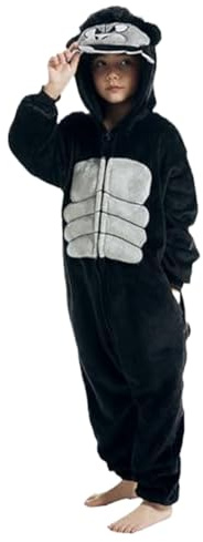 Pineeseatile Gorilla Onesie, Gorilla Costume Kids, Cute Cartoon Onesie, Warm Kids Tag Costume, Soft Flannel, Dress Up Costumes, 110CM for Daily Use
