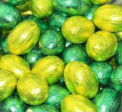 Ovetti Pasqua di Cioccolato Assortiti 1kg – Gusti Misti, Caccia alle Uova e Idee Cesti (Ovetti 12gr Duo cioccolato al latte ripieni di crema nocciola e cereali (incarto giallo-verde) (1kg))