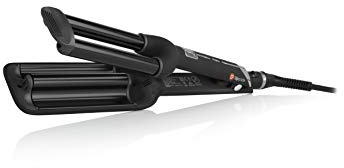 Upgrade - Dreifaches Welleneisen aus Keramik und Titan - Newave professionelles Glätteisen für mittlere Wellen - Styling für welliges und welliges Haar