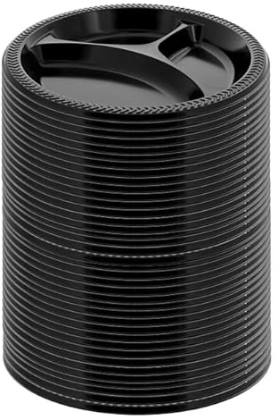 Tiger Chef Round 10 inch Plastic 3 Compartment Divided Plates, 200-Pack, Black, Disposable Dinner Picnic Party Plates Set, BPA-Free