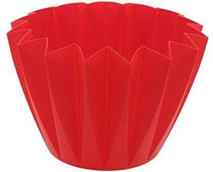 10 x Pflanztöpfe Adonis _ Blumentopf Übertopf aus Kunststoff in tollen Farben – für Balkon, Garten, Fensterbank, Innen- & Außenbereich – wetterfest, leicht, moderne Farben & Form (Ø 11 cm - Rot)