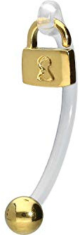 PIERCINGLINE PMFK Bananabell + Chirurgenstahl Design | SCHLOSS | Piercing Intimbereich Bauch | Farbauswahl