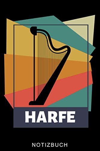 HARFE NOTIZBUCH: A5 52 WOCHEN KALENDER Geschenkidee für Harfespieler | Harfebuch | Harfe spielen lernen | Musiker | Geschenk für Kinder Erwachsene Anfänger | Geburtstag