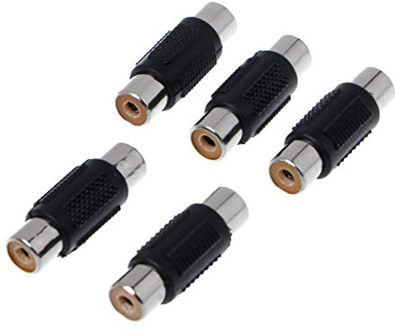 fivekim 5 Pièces RCA Femelle à RCA Femelle Audio Vidéo Câble Jack Prise Adaptateur Connecteur