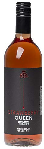 Premium Strawberry Traditional Honey Mead (Drink Hot or Cold) Strawberry Queen Mead Wine - 750ml