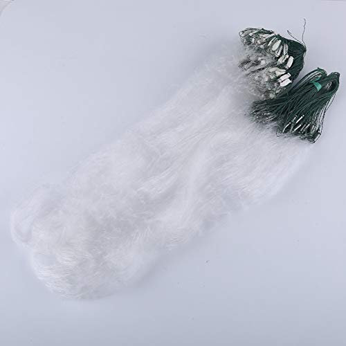 Pwshymi Filet de pêche Filet maillant en Nylon monofilament avec piège à Poisson Flotteur pour piège à appâts de Banc d'eau salée(3 Fingers) Fishingnet
