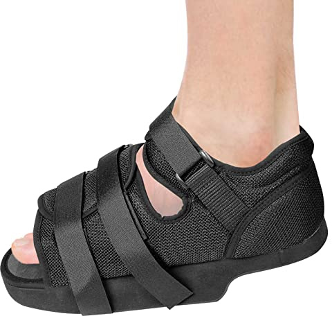 Post-op Shoes Heel Wedge Healing Shoe Lightweight Heel Relief Medical Orthopedic Foot Brace Off-loading Shoes for Ulcerations, Feet Wounds(Medium)