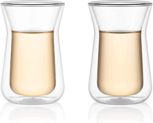 Bodum Melior 12082-10 Set von 2 Teegläsern, doppelwandig, 0,1 L