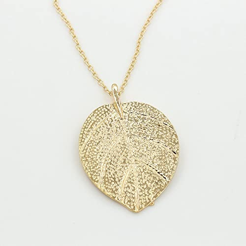 PAIHUIART Halskette Pulloverkette Ketten Schmuck Frauen Anhänger Necklace Charm Graceful Glänzendes Blattgold Exquisite Halskette Mit Langem Pullover