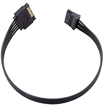 YiKaiEn 15 Pin SATA Power Extension Cable SATA Male to Female Extender Cable Adapter for HDD Hard Drive 12.6inch 32cm