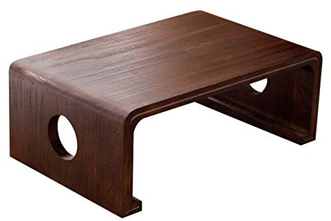 Couch-Beistelltische, rustikaler quadratischer Zen-Couchtisch, Bett-Tablett, Laptop-Schreibtisch für Bett, Betttablett, robuster Holzbodentisch, Beistelltisch, 60 x 40 x 29 cm, Couchtische (Farbe: