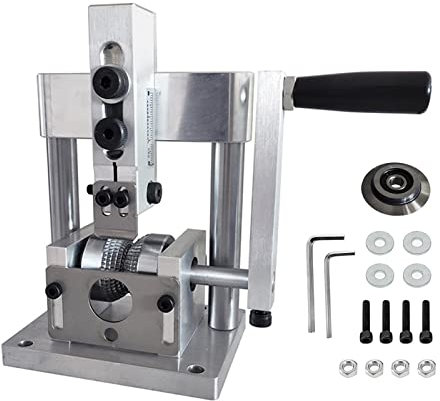 PJDDP Manual Wire Stripper Machine with Spare Blade, Portable Cable Stripper Machine, Hand Crank or Drill Powered, Multifunction Wire Peeler for Scrap Copper Stripping φ 2-12mm/0.07-0.47in