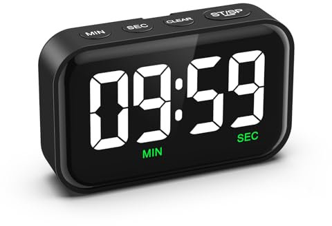 ORIA Kitchen Timer Digital Magnetisch, 3,5'' Große LED Digitaler Countdown Countup Timer Visuelle, Küchentimer Kurzzeitwecker Eieruhr mit Lauter Alarm, für Kochen Studieren Fitness Backen