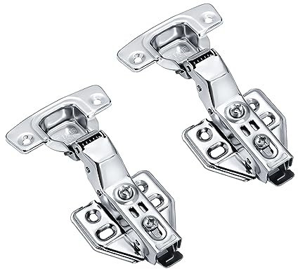 Bohaner Scharniere 165 Grad Eckschrankscharniere mit Dämpfer für Möbel, Küchenschrank, Kleiderschrank, Schranktür, 2 Stück, Silber