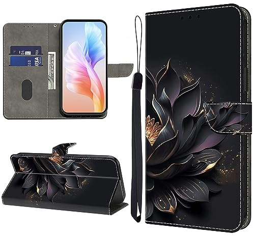 KEDBBAO Handyhülle für Xiaomi Redmi Note 10 Pro Hülle Muster Klapphülle für Note 10 Pro Leder Tasche Case Flip Magnet Motive Wallet Schutzhülle, Violetter Lotus