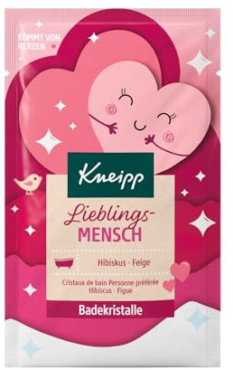 Kneipp Cristaux de bain Lieblingsmensch - Sachet avec sel profond naturel et extrait d'hibiscus et de figue de qualité supérieure - Parfum fruité et floral - 60 g