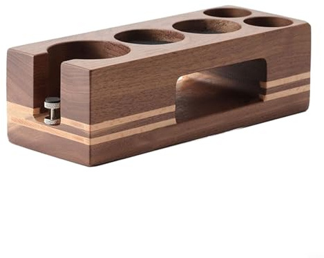 Wooden Coffee Tamper Station, 51MM 54MM 58MM Wooden Base Coffee Tamper Holder, Espresso Tamper Station Portafilter Mat Stand Filter Stand Coffee Maker Tools(B 58)