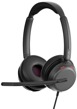 EPOS IMPACT 860T ANC - Doppelseitiges kabelgebundenes Headset mit Active Noise Cancelling, Microsoft Teams zertifiziert, USB-C & USB-A, Super Wideband, ideal für Büroanrufe, Zoom, Home & Hybrid Work
