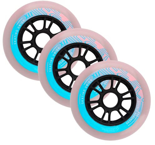 Skateboard-Räder, Inlineskates-Ersatzräder, 90 mm/100 mm/110 mm, Aggressive Inline-Rollschuh-Räder, Indoor-Doppelhärte-Design für professionelle Skating-Wettkämpfe, 3er-Pack