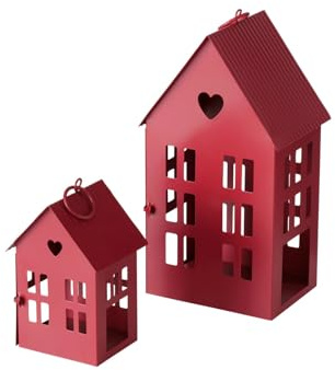 BOLTZE Alamo Laterne Haus 14-25cm Set2