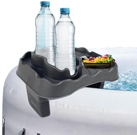 Whirlpools Tisch, Whirlpools Tischablage, Rutschfester Getränkehalter Pool, Verstellbarer Whirlpools Beistelltisch mit Getränkehaltern, Whirlpools Tischtablett Getränkeablage fürSchwimmbäder