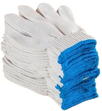 BgnEhRfL Handschuhe, Arbeitshandschuhe, 10 Paar Verschleißfeste Arbeitshandschuhe Baumwollgarn Strickfaden Rutschfeste Arbeitsschutzhandschuhe