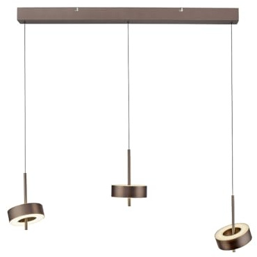 Paul Neuhaus LED Pendelleuchte Smart Home, dark metal brown, 3-flammig | dimmbar, höhenverstellbar Comfort Lift, Kopf schwenkbar, CCT warmweiß – kaltweiß, Fernbedienung