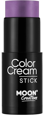 ColorCream Face & Body Paint Stick par Moon Creations - Maquillage professionnel pour le visage et le corps pour adultes et enfants - 21g - Violet