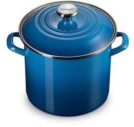 Le Creuset Enamel on Steel Traditional Stockpot, 8 qt., Marseille with Stainless Steel Knob