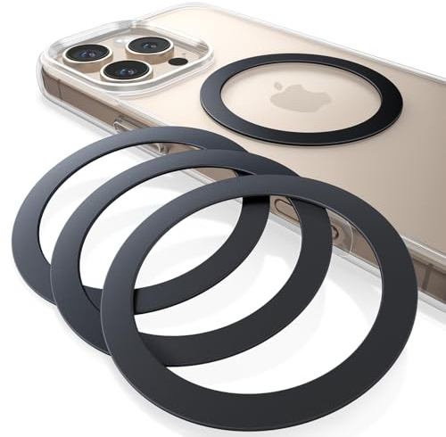 Lamicall for MagSafe Ring Sticker - [4 Pack] Universal Magnetic Metal Ring | Ultra Strong Metal Ring Support Wireless Charger Conversion Kit for iPhone 17/16/15/14/13/12 Series, Android Accessories