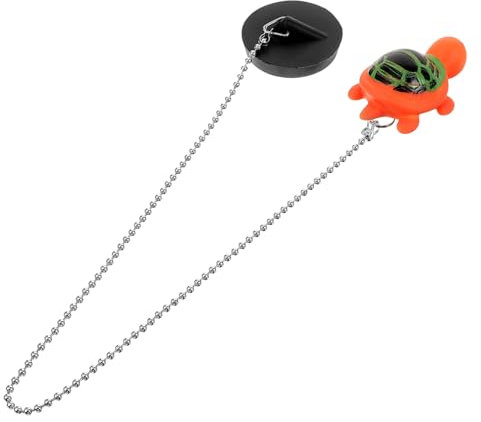 Vaguelly Tappo Scarico Vasca Bagno in Gomma Con Catena e Decorazione Tartaruga Antipolvere e Antintasamento Per Vasca Da Bagno e Lavandino Resistente e Facile Da Pulire