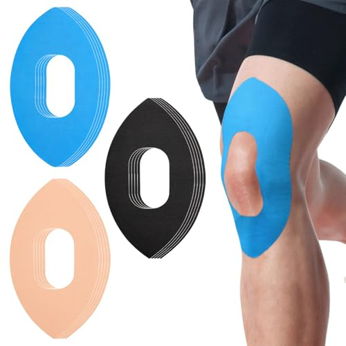 15 Stück Knie Tape vorgeschnitten – Kinesiologieband für Knie zur Schmerzlinderung & Stabilität,Elastisches Sport Tape für Knieschmerzen,Wasserdichtes Kinesio-Tape für Training & Athletik,Ovale (A)