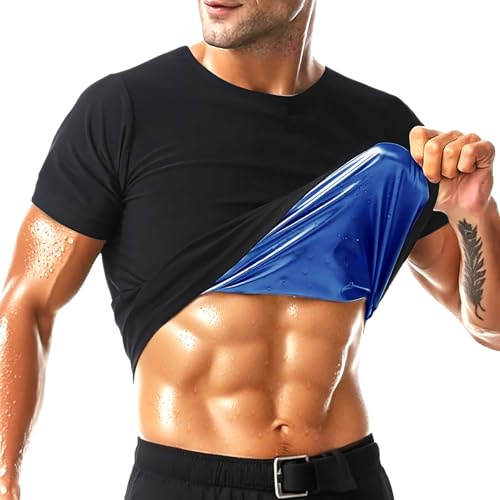 Everfion Sauna Vest for Men Waist Trainer,Sleeveless Sauna Suit Weight Loss,Sauna Shirt Compression Tank Top