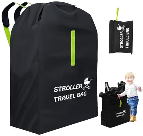 DAJASD Transporttasche Kinderwagen, Universal Buggy Tasche Flugzeug, 120X63X43cm Robuste & Wasserdichtes Oxford-Gewebe, Groß Kinderwagentasche für Flugreisen & Aufbewahrung