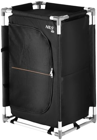 Campingschrank faltbar – Klappschrank Camping Campingmöbel Outdoor Faltschrank mit Regal 600D Oxford Aufbewahrungsschrank Schrank mit Netz Wohnmobil Zelt Festival Balkon Reise Campingregal Leicht
