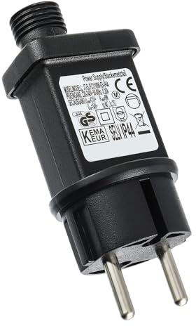 JAMHER 31V 9W 0.2A Trafo Stecker IP44 LED-Treiber mit Timer 8 Modelle für Weihnachtsbeleuchtung Blinklichter Lichterketten Eiszapfenlichter Netzlichter(1 Stück)