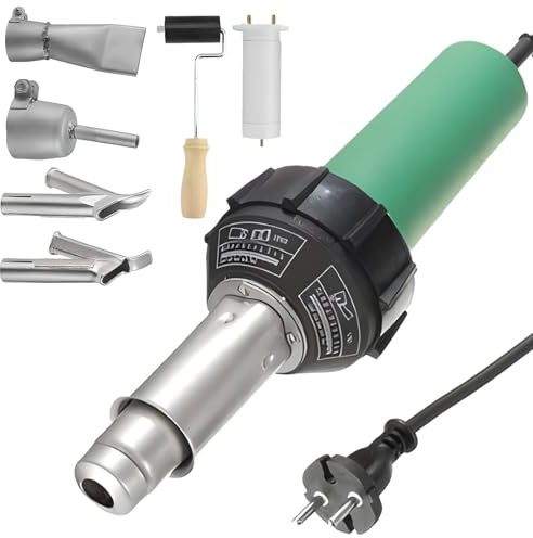 Generico Pistola per Saldatura Plastica da 1600 W, Pistola per Saldatura Ad Aria con Temperatura Regolabile, Saldatura con Flusso da 230 L/min, Strumenti per Saldatura per Riparazione Plastica
