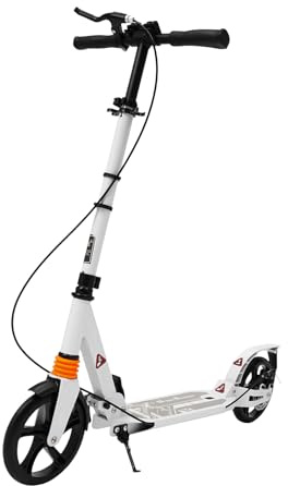 Scooter Roller klappbar, Cityroller höhenverstellbar mit Handbremse und Ständer, 100kg Tragkraft, Pendler-Roller für Erwachsene, Jugendliche
