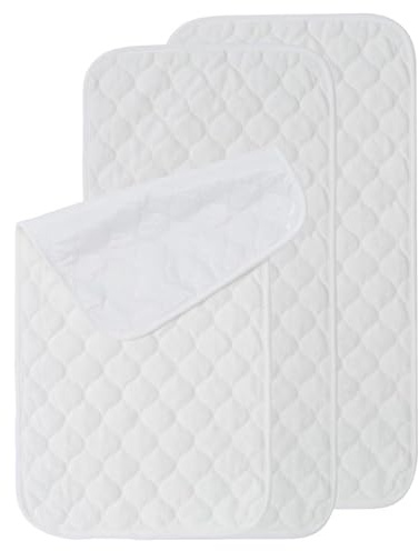 Blöjbytesdyna 3 st vattentät skötmatta 60 x 35 cm tvättbar och återanvändbar bomullsresväska för baby lätt och vikbar station, babyshower