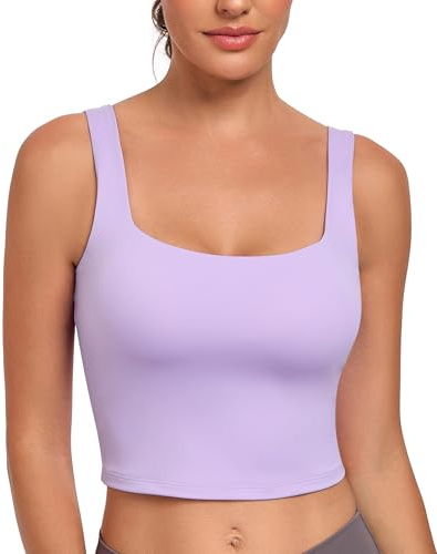 JoyGirl Sport BH Damen Ohne Bügel Yoga Tank Top Atmungsaktive Crop Tops Fitness Workout Sport Bustier mit Abnehmbaren Gepolstert